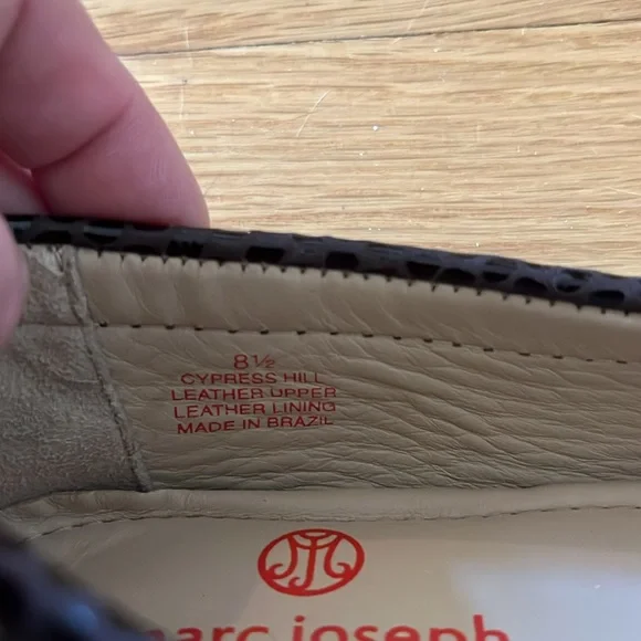 Marc Joseph NWOT Cypress Hill Brown Snake Skin loafers, Size 8.5 - Picture 4 of 6